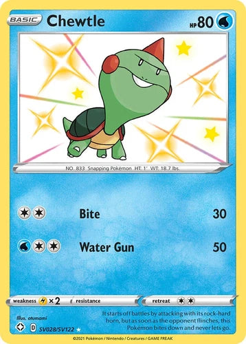 Chewtle SV028/SV122 Shining Fates Baby Shiny