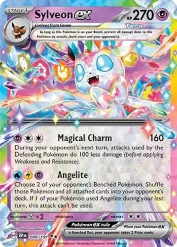 Sylveon EX Ultra Holo Rare 086/191 Pokemon Card Surging Sparks