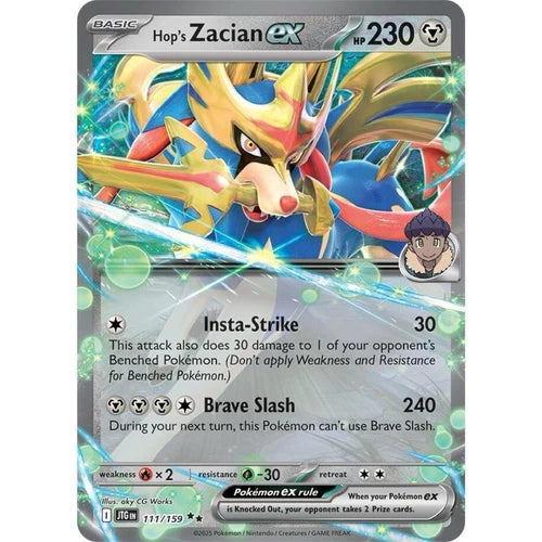 Pokemon Tcg - Hop's Zacian Ex - 111/159 - Double Rare - Journey Together
