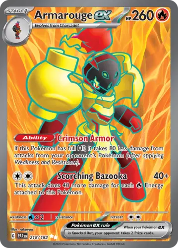 Armarouge EX 218/182 - Full Art Ultra Rare - Paradox Rift