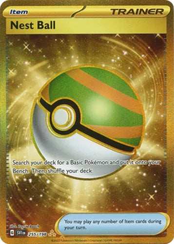Nest Ball 255/198 Scarlet & Violet Base Set Hyper Rare Gold