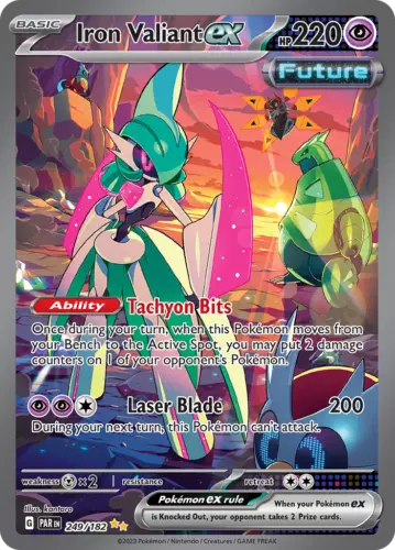 Pokemon TCG Iron Valiant EX 249/182 Paradox Rift Special Illustration Rare