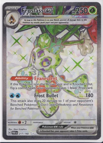 Pokemon Card Froslass ex (217/182) Ultra Rare Paradox Rift