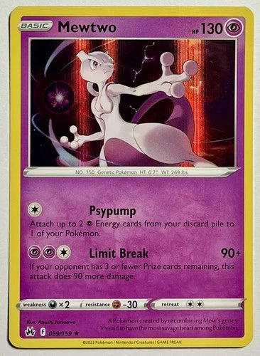 Mewtwo Holo Rare 059/159