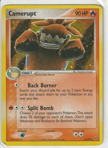 Pokémon TCG Card Camerupt EX Deoxys 4/107 (B)