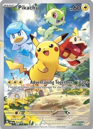 Pikachu SVP 027 Promo Full Art Holo Rare Paldea Evolved ETB