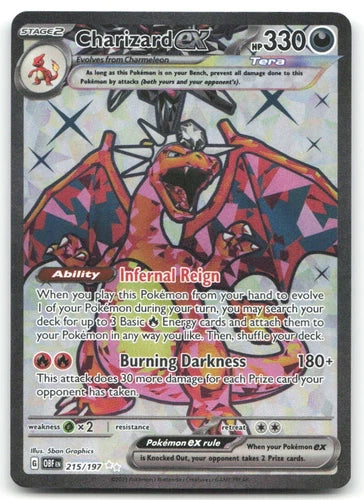 Charizard EX 215/197 Ultra Rare Obsidian Flames