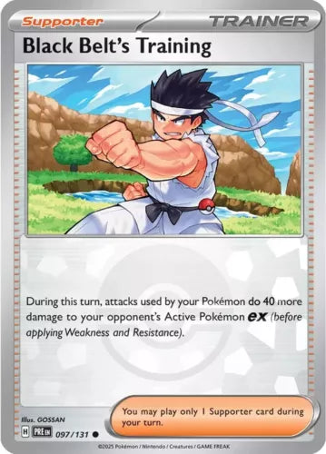 Black Belt's Training 097/131 Prismatic Evolution Reverse Pokeball