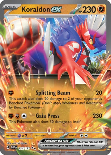 Koraidon ex - 124/197 - Ultra Rare - Obsidian Flames
