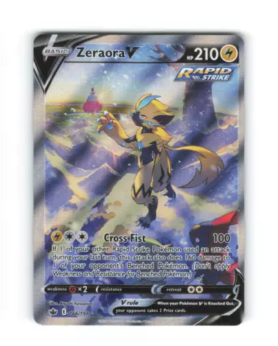 Zeraora V 166/198 Alt Art Holo Rare Chilling Reign