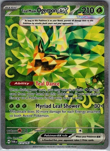 Teal Mask Ogerpon ex 211/167 - Twilight Masquerade - Special Illustration Rare