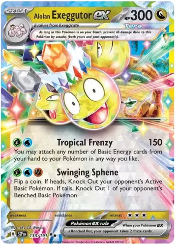 Surging Sparks Alolan Exeggutor ex Ultra Rare 133/191