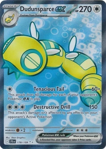 Pokemon TCG Dudunsparce ex 178/159 Ultra Rare Journey Together