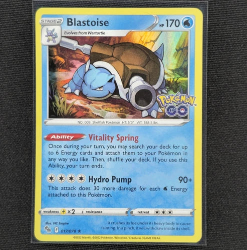 Blastoise Holo Rare 017/078