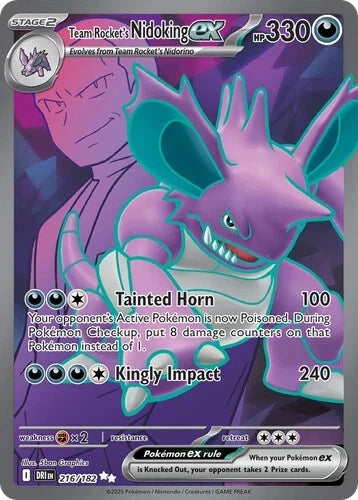 Team Rocket's Nidoking ex 216/182 Ultra Rare
