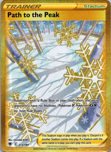 Pokémon TCG Path to the Peak Astral Radiance 213/189 Holo Gold Secret Rare