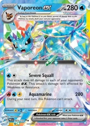 Vaporeon EX 023/131 - Double Rare - Prismatic Evolutions