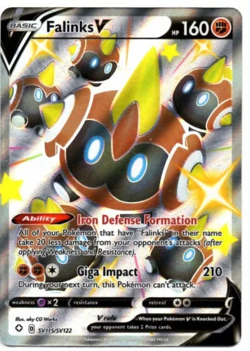 FALINKS V Shiny Vault Full Art Holo SV115/SV122 Shining Fates