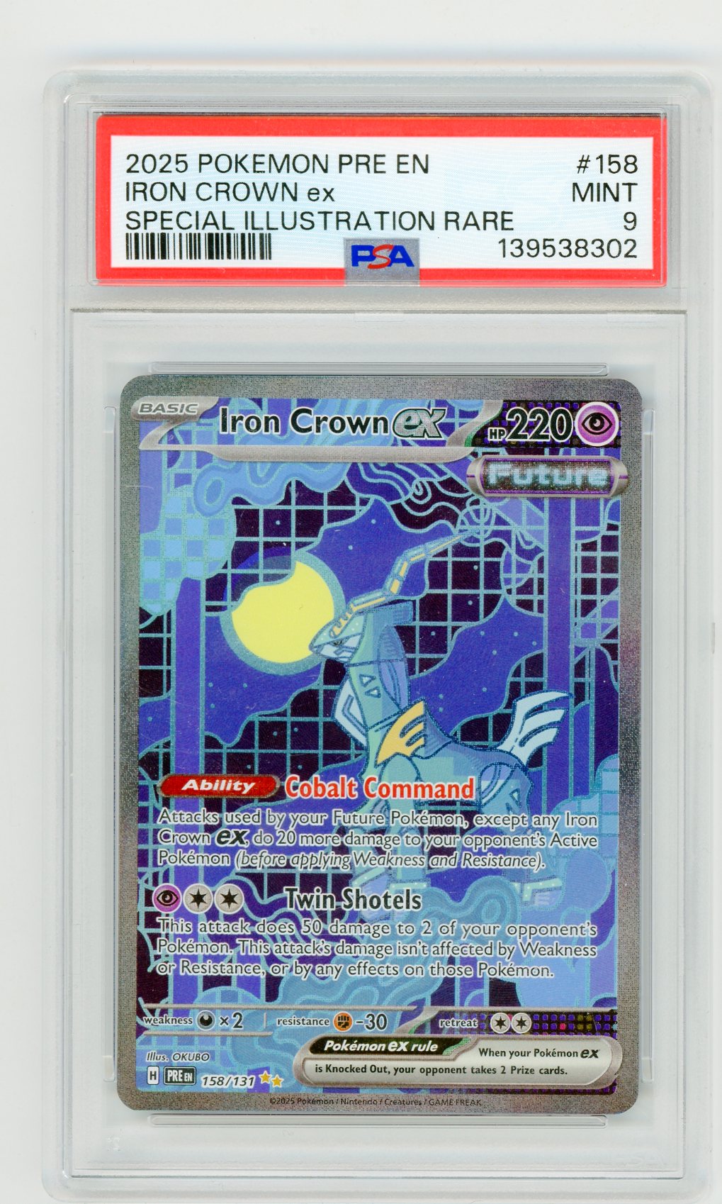 Iron Crowns EX - Special Illustration Rare - 158/131 PSA 9