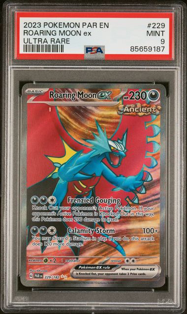 Roaring Moon ex Paradox Rift Ultra Rare 229/182 PSA 9