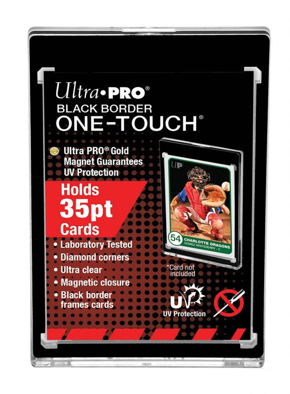 Ultra Pro One-Touch Black Border 35pt Magnetic Card Holder – Box Of 25 For Rookie Cards