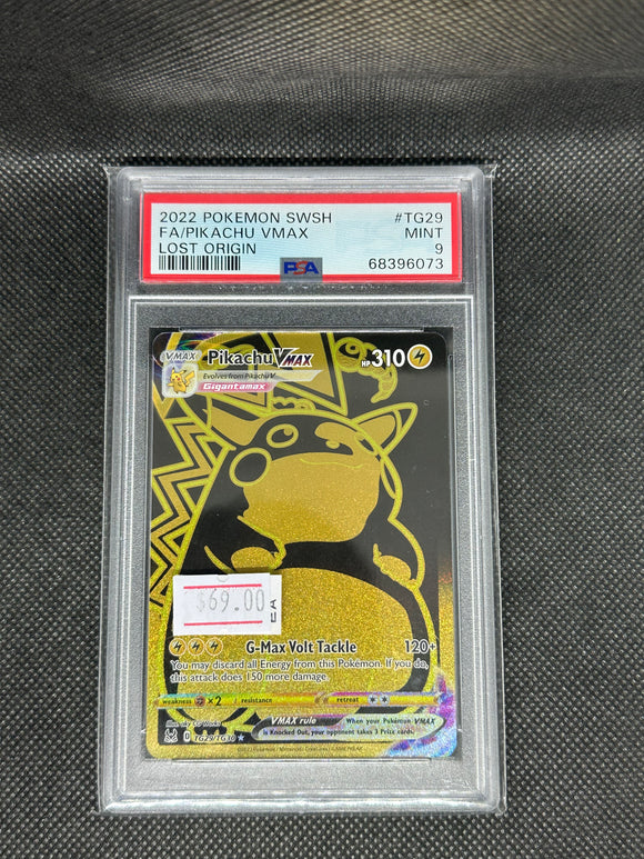 Pokemon Lost Origin -Pikachu Vmax Full Art #TG29 PSA 9